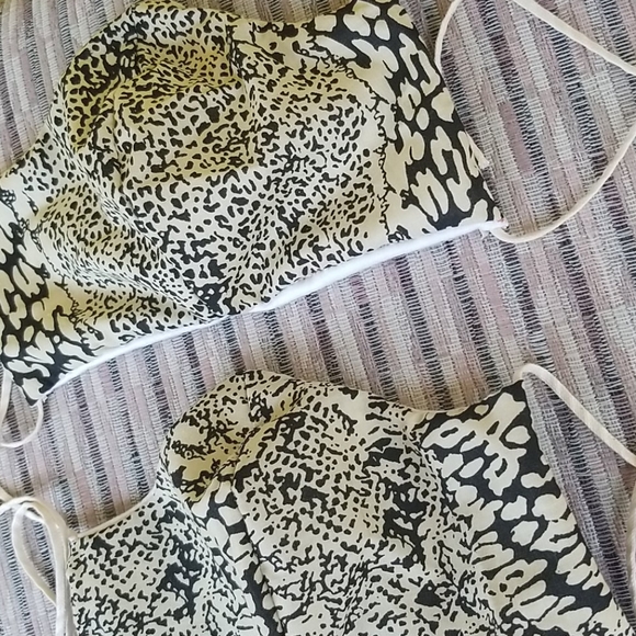 2 Handmade Adult snake Print Cotton Face Mask - Picture 4 of 7